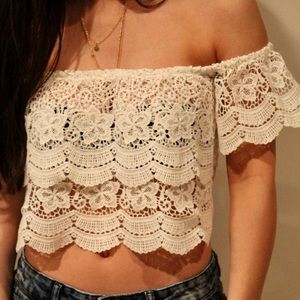 strapless detailed top